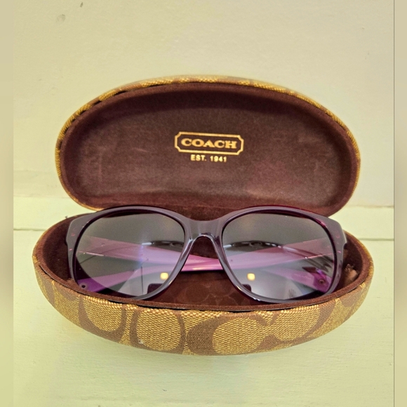 Purple Coach Sunglasses with Case - Picture 1 of 5